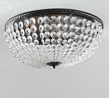 mia faceted-crystal oversized flushmount | pottery barn mia faceted-crystal oversized flushmount | pottery barn