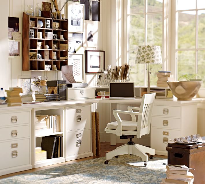Modern Home Office Furniture On Wheels Allowing Flexible Interior