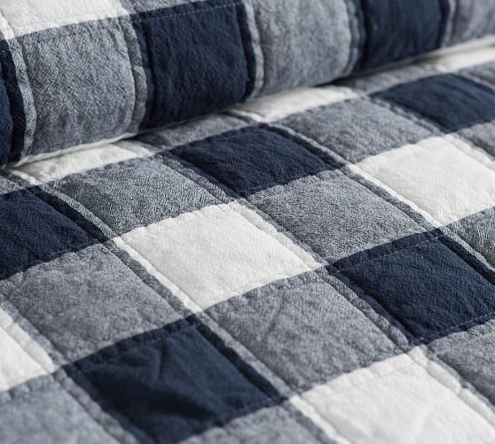 buffalo check quilt barn pottery sham scroll