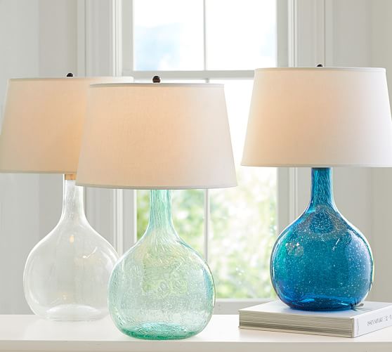 Eva Colored Glass Table Lamp Pottery Barn