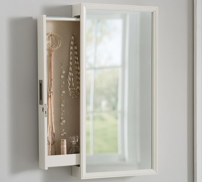 Wall Mount Jewelry Mirror clara wall-mounted jewelry mirror | pottery barn Wall Mount Jewelry Mirror clara wall-mounted jewelry mirror | pottery barn