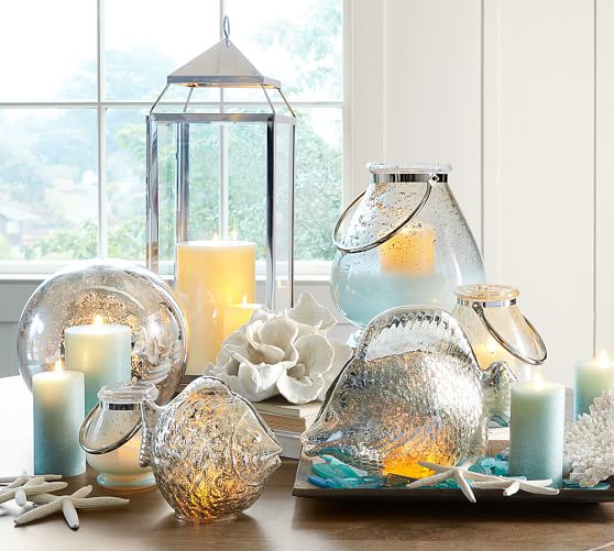 Malta Lantern Silver Finish Pottery Barn