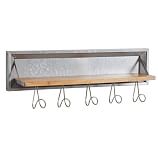 Galvanized Modular Wall System - Row of Hooks