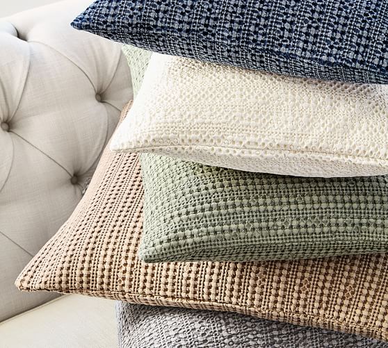 Stonewash Herringbone Pillow Cover Pottery Barn