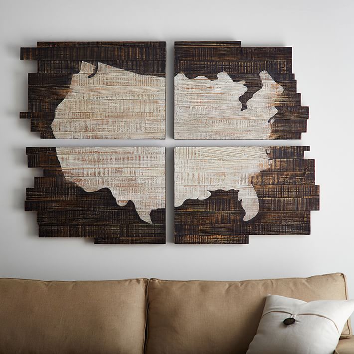 Wood Panel Wall Art planked usa wall art panels | pottery barn Wood Panel Wall Art planked usa wall art panels | pottery barn