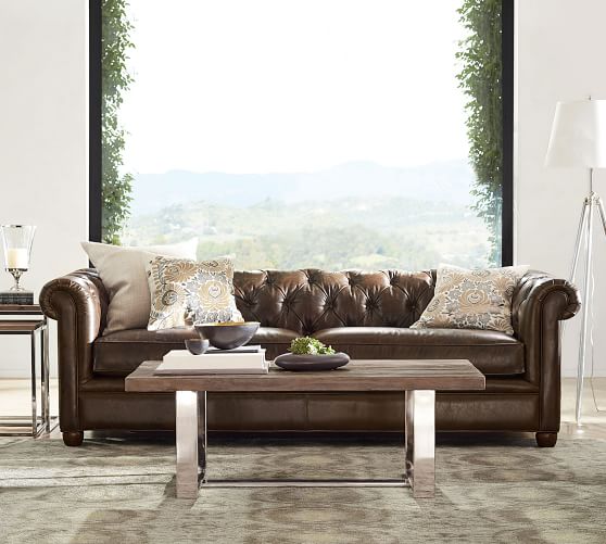 Chesterfield Leather Sofa Pottery Barn