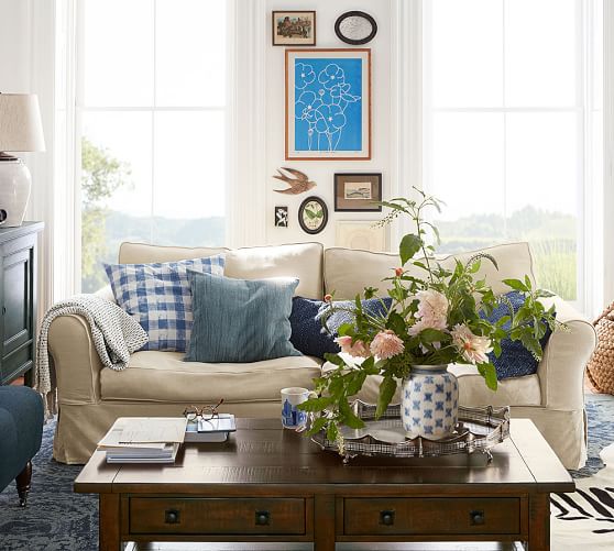 Stonewash Herringbone Pillow Cover Pottery Barn