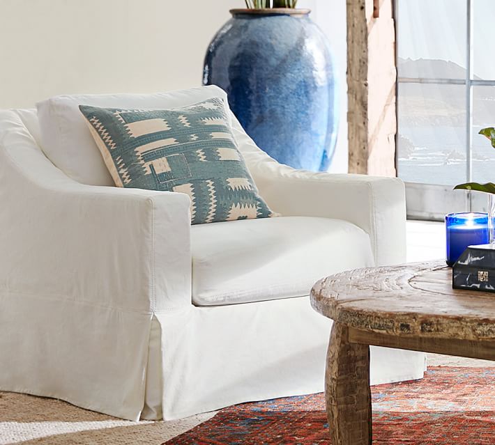 Living Room York york slope arm slipcovered armchair | pottery barn Living Room York york slope arm slipcovered armchair | pottery barn