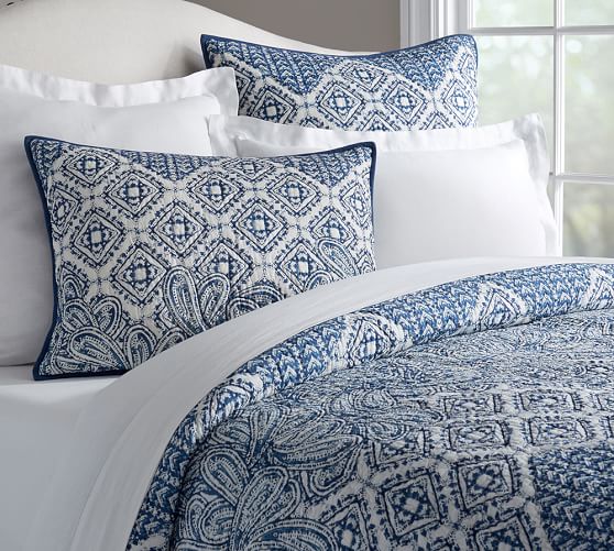 Paulina Paisley Quilt & Sham Pottery Barn