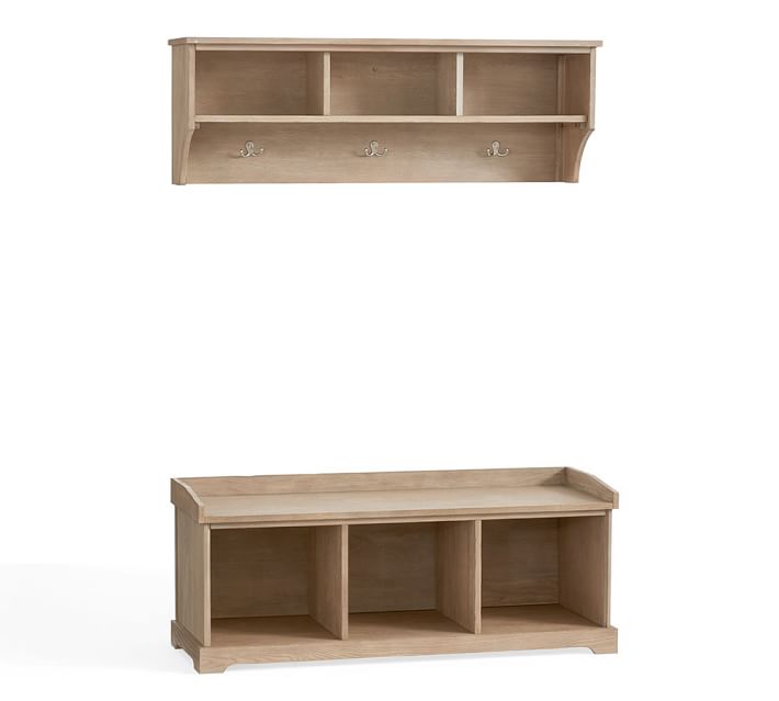 Samantha Bench & Shelf, Seadrift Pottery Barn - Samantha Bench & Shelf, Seadrift Pottery Barn