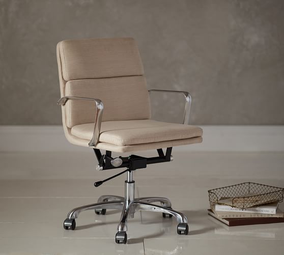 nash upholstered swivel desk chair | pottery barn nash upholstered swivel desk chair | pottery barn