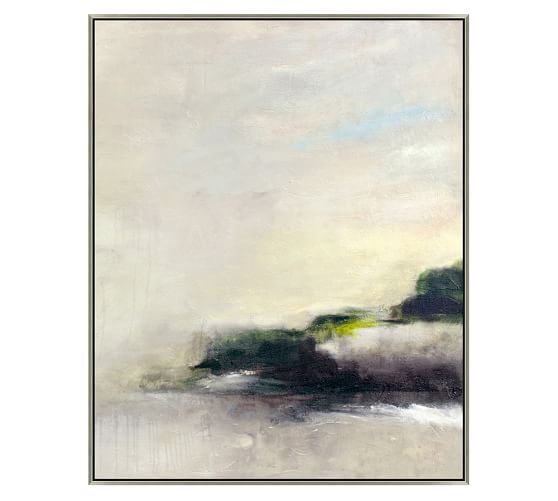 Gray Evening Abstract Framed Canvas Pottery Barn