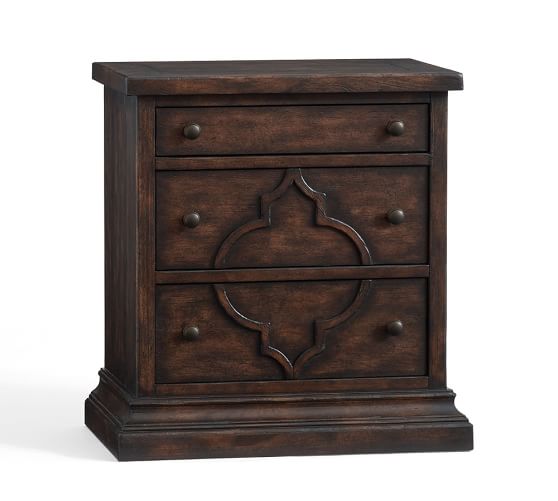 Lorraine Wood Bedside Table Pottery Barn