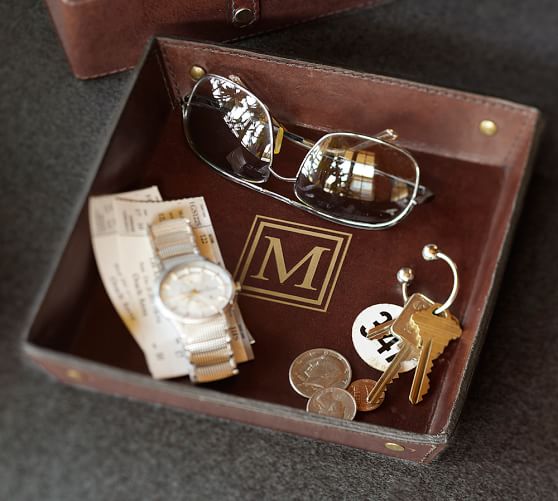 Saddle Leather Catchall, Chocolate