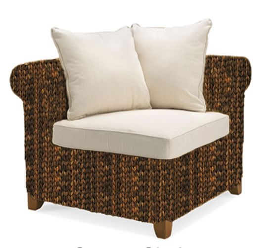 Seagrass Corner Chair, Havana Dark