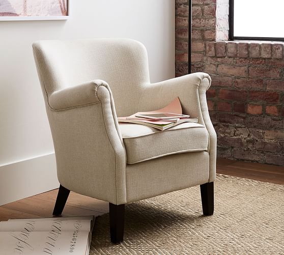 Petite Chair soma petite minna roll arm upholstered armchair | pottery barn Petite Chair soma petite minna roll arm upholstered armchair | pottery barn