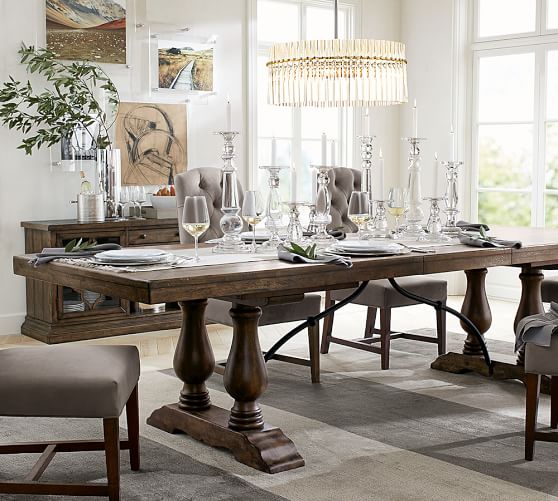 Dining Room Tables Pottery Barn lorraine extending dining table, hewn oak | pottery barn Dining Room Tables Pottery Barn lorraine extending dining table, hewn oak | pottery barn