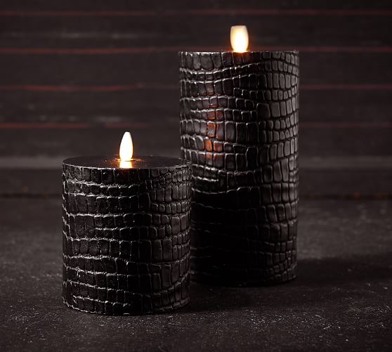 Premium Flickering Flameless Candles Black Crocodile Pottery Barn