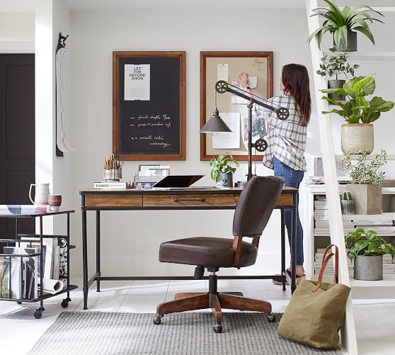 Printer's Home Office Linen Pinboard Pottery Barn