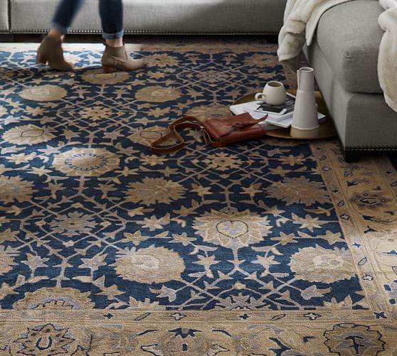 Madeline Persian Rug Blue Multi Pottery Barn