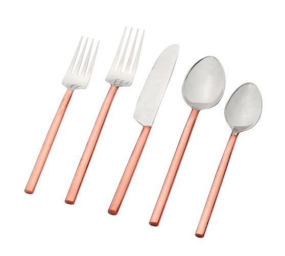 copper handled flatware set pottery barn copper handled flatware set pottery barn