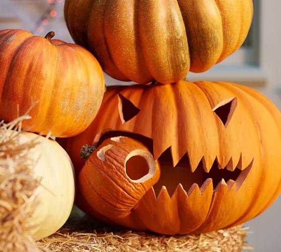 Faux Orange Pumpkins Pottery Barn