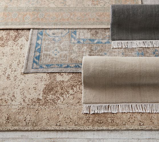 Finn HandKnotted Rug Blue Multi Pottery Barn