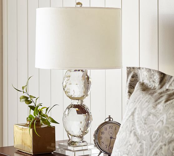 Carlotta Faceted Crystal Lamp Base | Pottery Barn