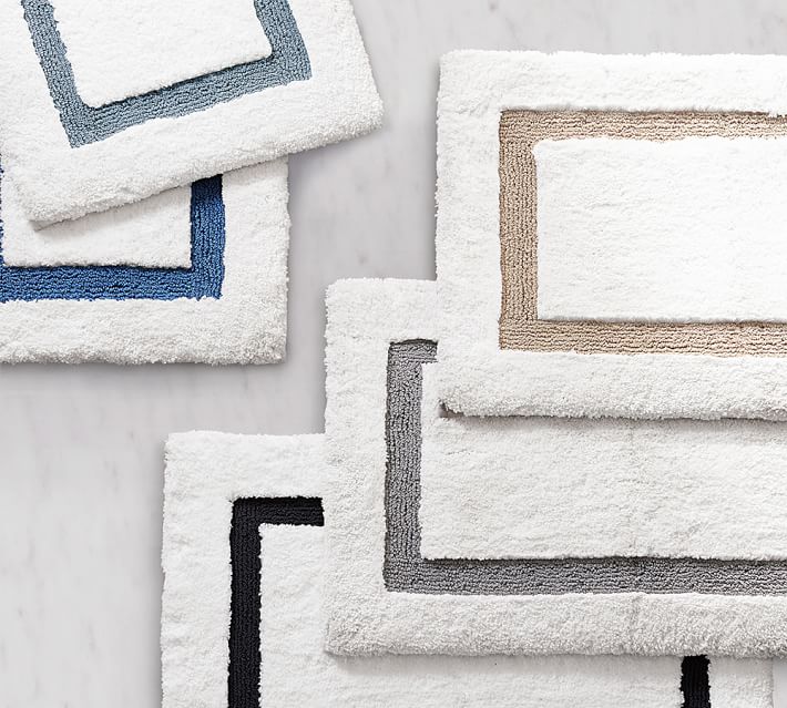 Monogrammed Bath Rugs Furniture Morgan Memory Foam Bath Rug Pottery Barn