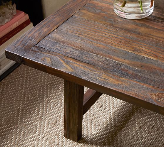 Bartol Reclaimed Pine Coffee Table Pottery Barn
