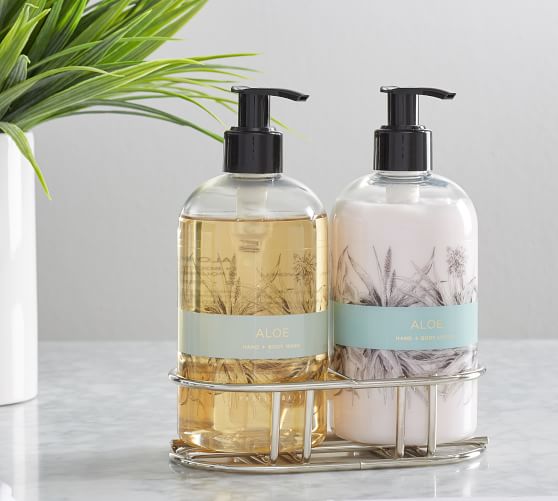 Pottery Barn Soap & Lotion Caddy Aloe Pottery Barn