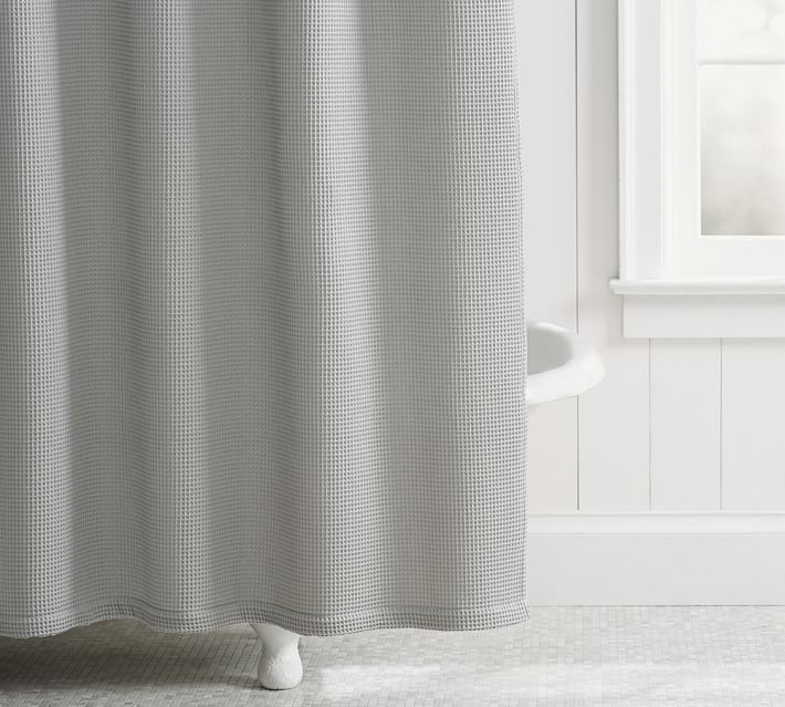 Waffle Weave Shower Curtain | Pottery Barn Waffle Weave Shower Curtain | Pottery Barn