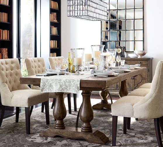 hayes tufted dining side chair | pottery barn hayes tufted dining side chair | pottery barn