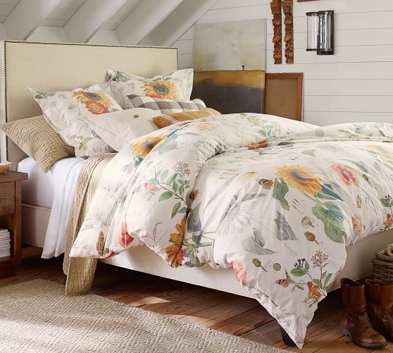 cara sunflower print duvet cover sham c