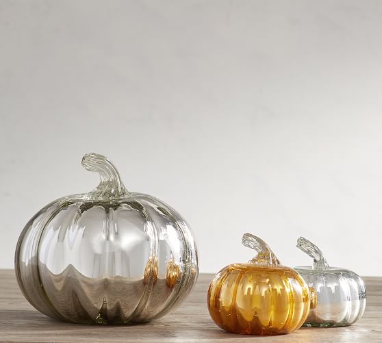 Recycled Glass Mercury Pumpkins Pottery Barn