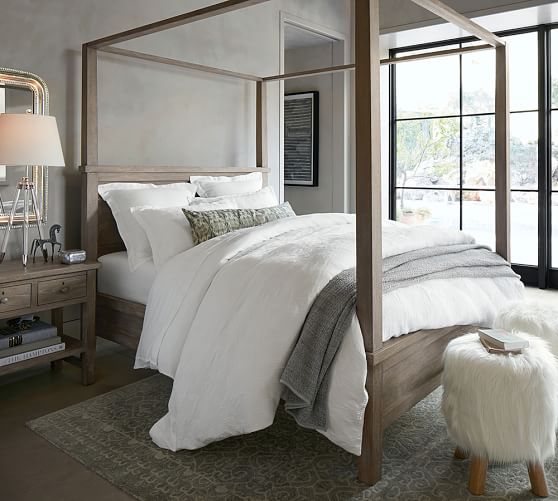 Farmhouse Canopy Bed & Dresser Set | Pottery Barn Farmhouse Canopy Bed & Dresser Set | Pottery Barn