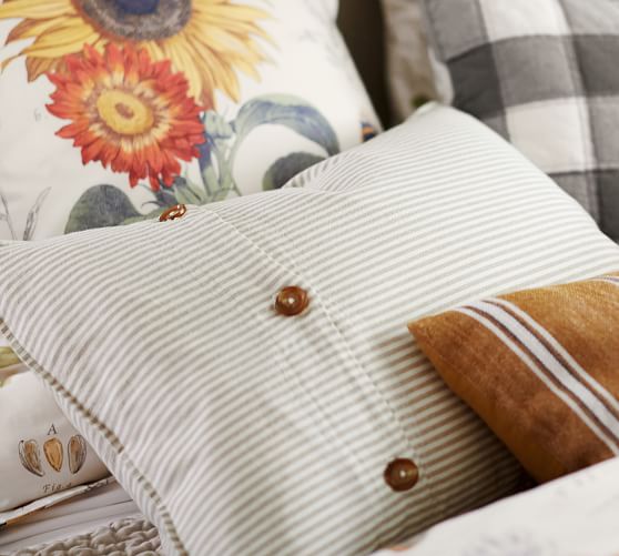 Wheaton Stripe Duvet Cover & Sham Flax Pottery Barn