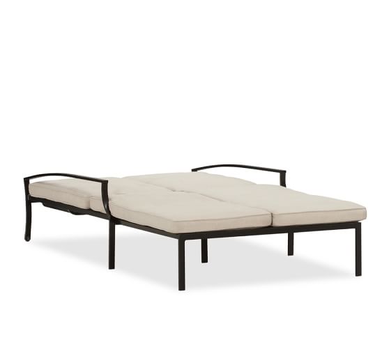 Riviera Double Chaise & Cushion | Pottery Barn