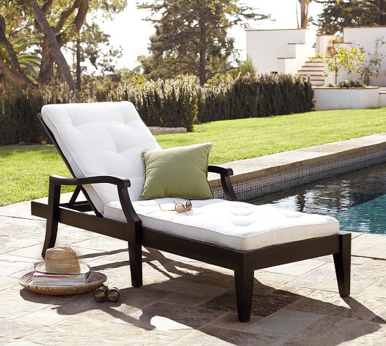 Hampstead Painted Single Chaise Black Pottery Barn