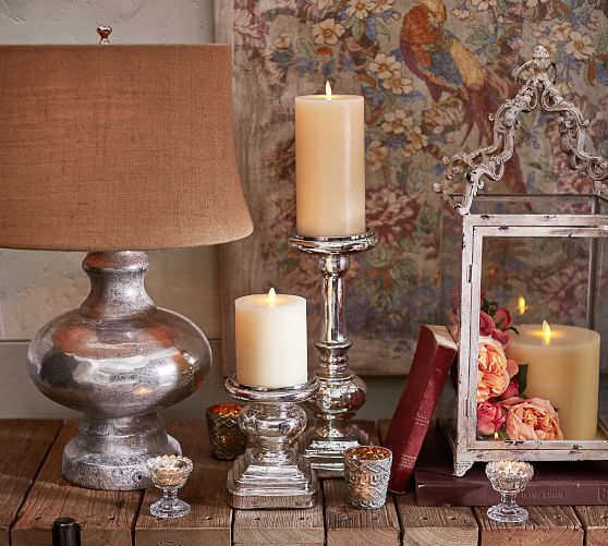 Antique Mercury Glass Table & Bedside Lamps Pottery Barn