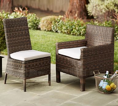 Torrey All-Weather Wicker Dining Side Chair - Espresso ...