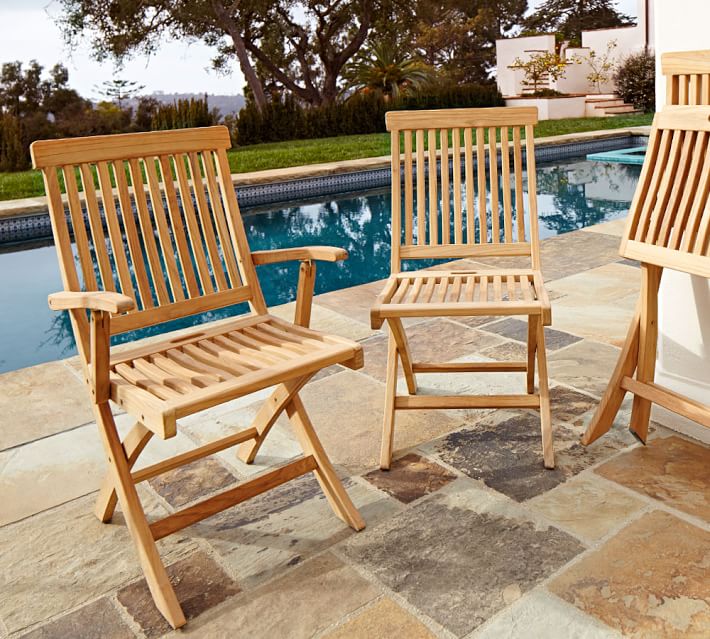 Teak Folding Chair larkspur teak folding chairs | pottery barn Teak Folding Chair larkspur teak folding chairs | pottery barn