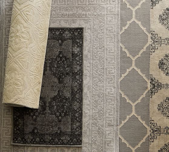 Corrina Persian Rug Ivory/Black Pottery Barn