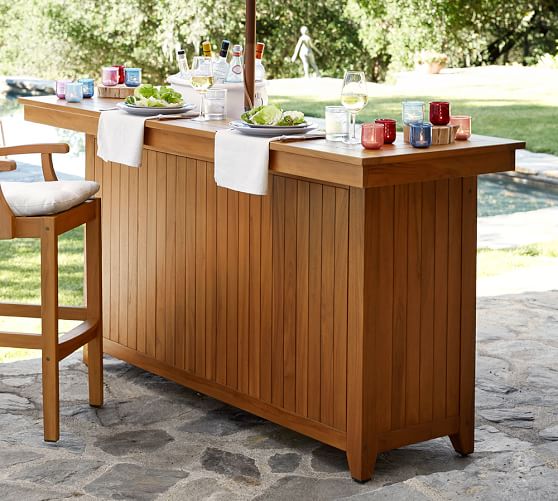 Hampstead Teak Ultimate Bar Pottery Barn
