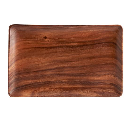 Mill Acacia 17" X 11" Rectangular Tray Pottery Barn