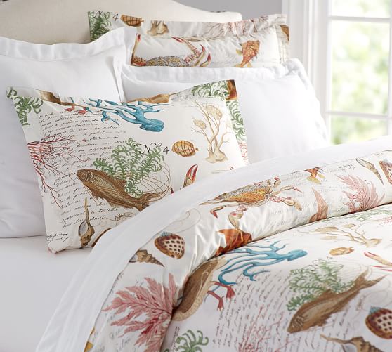Sea Life Coastal Duvet Cover & Sham Pottery Barn
