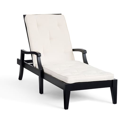 Hampstead Painted Single Chaise Black Pottery Barn