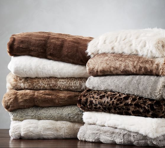 Faux Fur Throw Pottery Barn