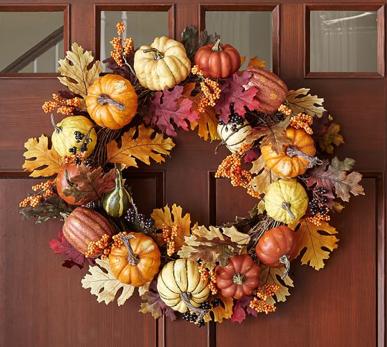 Harvest Pumpkin Wreath Pottery Barn