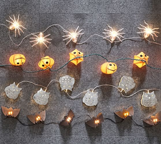 Jack O Lantern Burlap String Lights Pottery Barn
